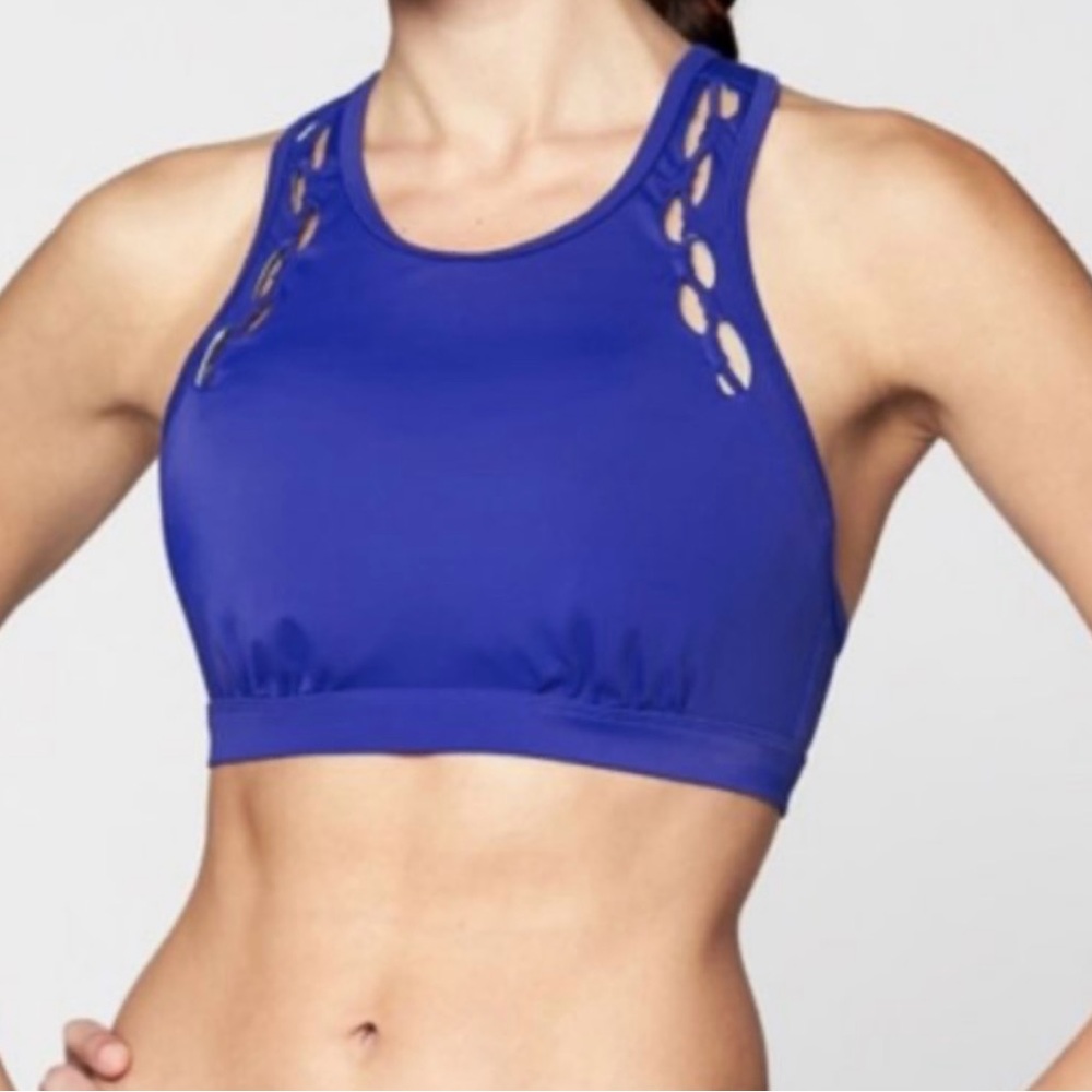NWT Athleta High Neck Loop Bikini Top